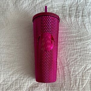 STARBUCKS | Metallic Pink Studded Venti Tumbler